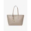 Aspinal Of London Womens East West Leather Tote Bag Taupe In Brown