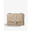 ASPINAL OF LONDON ASPINAL OF LONDON WOMEN'S TAUPE LOTTIE BRANDED-HARDWARE QUILTED LEATHER SHOULDER BAG