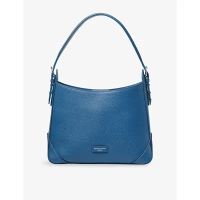 Aspinal Of London Womens Topaz Hobo Leather Shoulder Bag In Blue