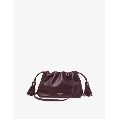 Aspinal Of London Womens  Hudson Leather Cross-body Bag In Burgundy