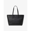 Aspinal Of London Womens Black Zipped East West Leather Tote Bag