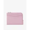 Aspinal Of London Womens Lilac Zipped Grained Leather Travel Wallet In Lilac
