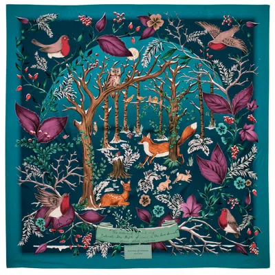 ASPINAL OF LONDON WOODLAND SILK SCARF