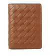 Aspinal Of London Woven Leather Card Case In Brown