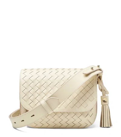 Aspinal Of London Woven Leather Ella Cross-body Bag In Neutral