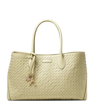 Aspinal Of London Woven Leather London Tote Bag