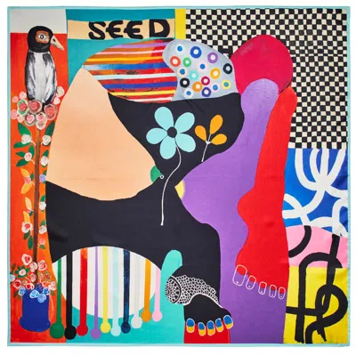 Aspinal Of London X Kojo Marfo - Object Of Worship Silk Scarf In Multi