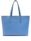 Aspinal Of London Zipped East West Tote Bag In Blue