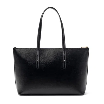 Aspinal Of London Zipped Regent Tote Bag In Black