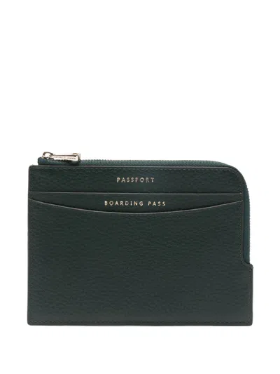 Aspinal Of London Zipped Travel Cardholder In Gray