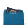 Aspinal Of London Zipped Travel Wallet In Blue
