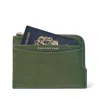 Aspinal Of London Zipped Travel Wallet In Green