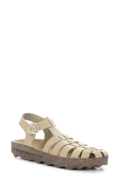 Asportuguesas By Fly London Calix Slingback Fisherman Sandal In Nude