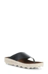 Asportuguesas Cami Platform Flip Flop In Black Eco Faux Leather