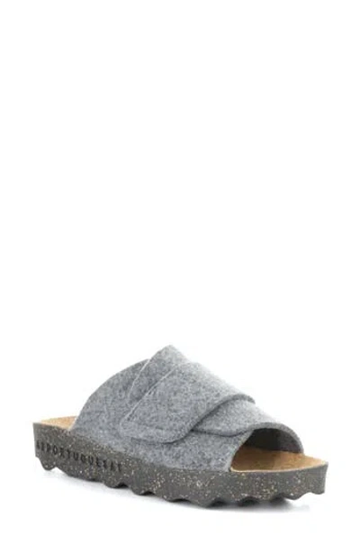 Asportuguesas By Fly London Clavi Wool Felt Slide Sandal In Multi