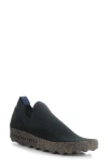 Asportuguesas By Fly London Clip Slip-on Sneaker In Black Recycled Knit