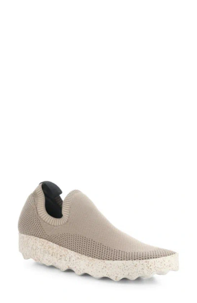 Asportuguesas By Fly London Clip Slip-on Sneaker In Taupe Recycled Knit