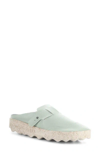 Asportuguesas By Fly London Cole Clog In Green Eco Faux Leather