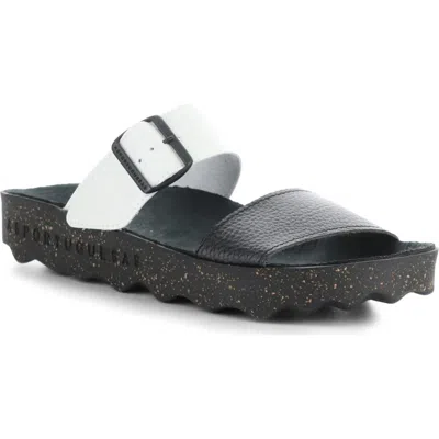 Asportuguesas By Fly London Coly Platform Slide Sandal In Black