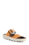 Asportuguesas Coly Platform Slide Sandal In Orange Eco Faux Leather