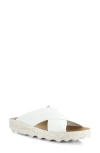 Asportuguesas By Fly London Cross Slide Sandal In White