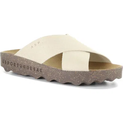 Asportuguesas By Fly London Cross Slide Sandal In White