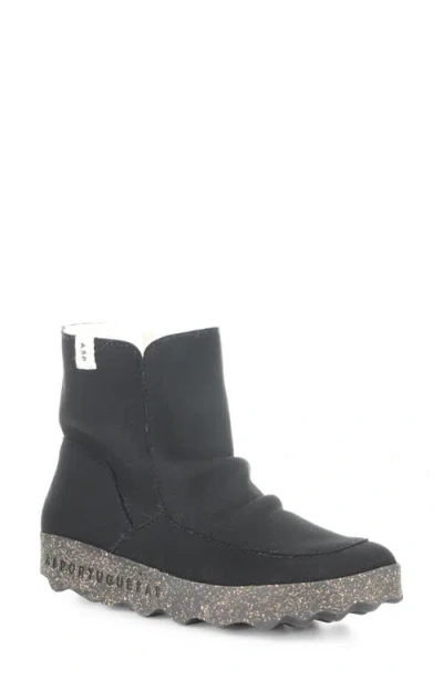 Asportuguesas By Fly London Cuff Faux Shearling Bootie In Black