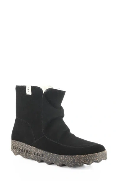 Asportuguesas By Fly London Cuff Faux Shearling Bootie In Black