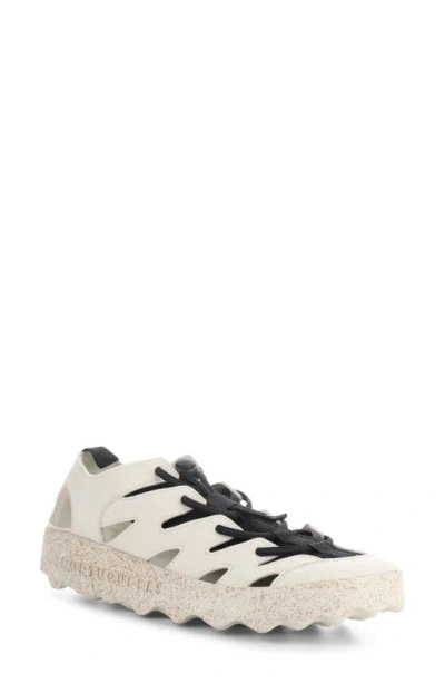 Asportuguesas By Fly London Cure Trainer In Off White Eco Faux Leather