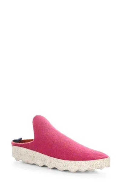 Asportuguesas By Fly London Fly London Come Sneaker Mule In 057 Fuchsia Tweed/felt