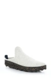 Asportuguesas By Fly London Fly London Come Sneaker Mule In Marble White Tweed/felt