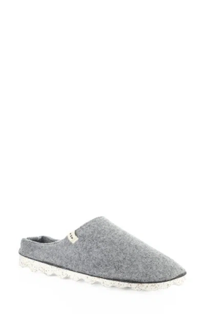 Asportuguesas By Fly London Natura Wool Felt Mule In Concrete
