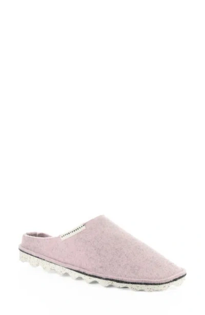 Asportuguesas By Fly London Natura Wool Felt Mule In Pink