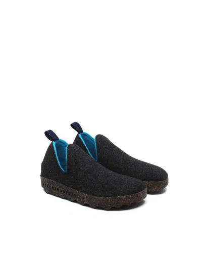 Asportuguesas Women's Double Tweed Loafer In Anthracite In Black