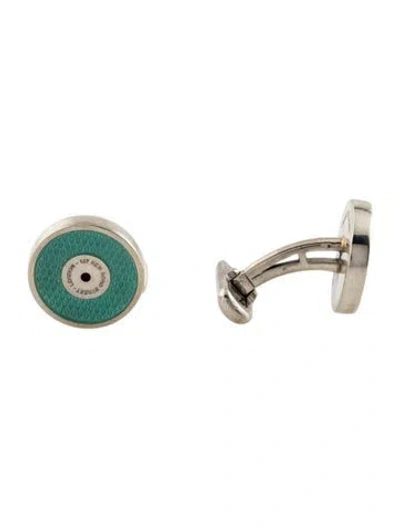 Pre-owned Asprey 167 Enamel Cufflinks In Multi