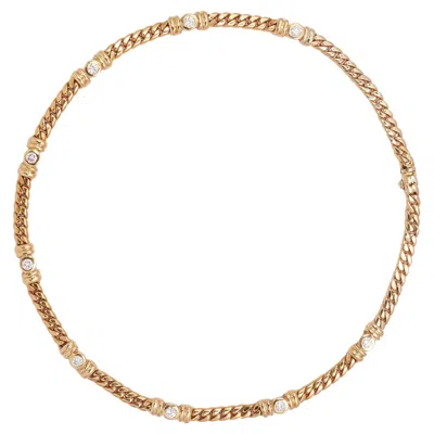Pre-owned Asprey 18 Carat Yellow Gold And Diamond  Necklace