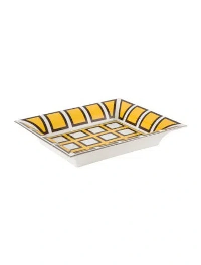 Pre-owned Asprey Bone China Cube Tray In Multi
