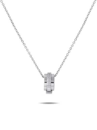 Pre-owned Asprey London 18k White Gold Asprey Diamond Pendant Necklace