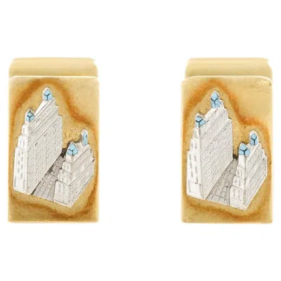 Pre-owned Asprey Vintage 1980s  Houses Of Parliament Cufflinks In Multi
