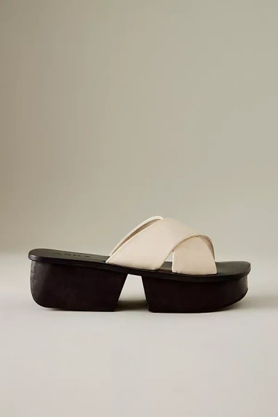 Asra Moro Cross-strap Platform Sandals In White