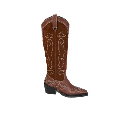 Asra Women's Brown Kaja Rich Tan Western Boot