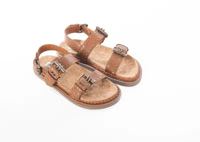 Asra Women's Brown Mia - Rich Tan Leather Sandal