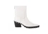 Asra Women's Tia - White Croc Leather Boots In White