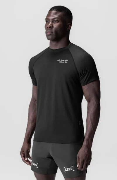 Asrv 3d Lite 2.0 Lycra Brush Wings Fitted Tee In Black
