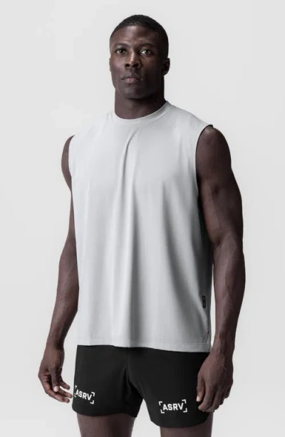 Asrv 3d Lite 2.0 Lycra Relaxed Cutoff Tank In Gray