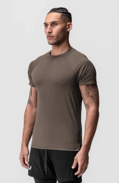 Asrv Aerosilver Fitted Tee In Brown