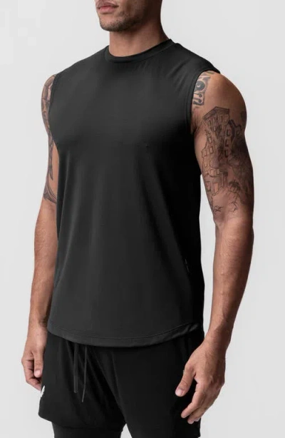 Asrv Aerosilver Muscle Tee In Black