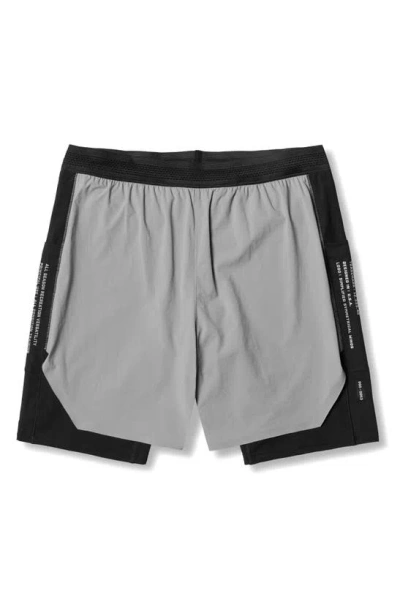 Asrv Aerotex Hybrid Liner Shorts In Slate Grey/ Black