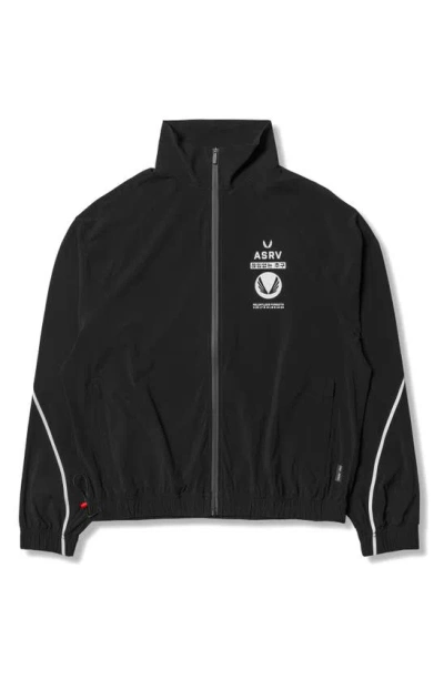 Asrv Aerotex Track Jacket In Black/ White