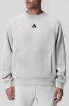 Asrv Dri-core Oversize Crewneck Sweatshirt In Gray